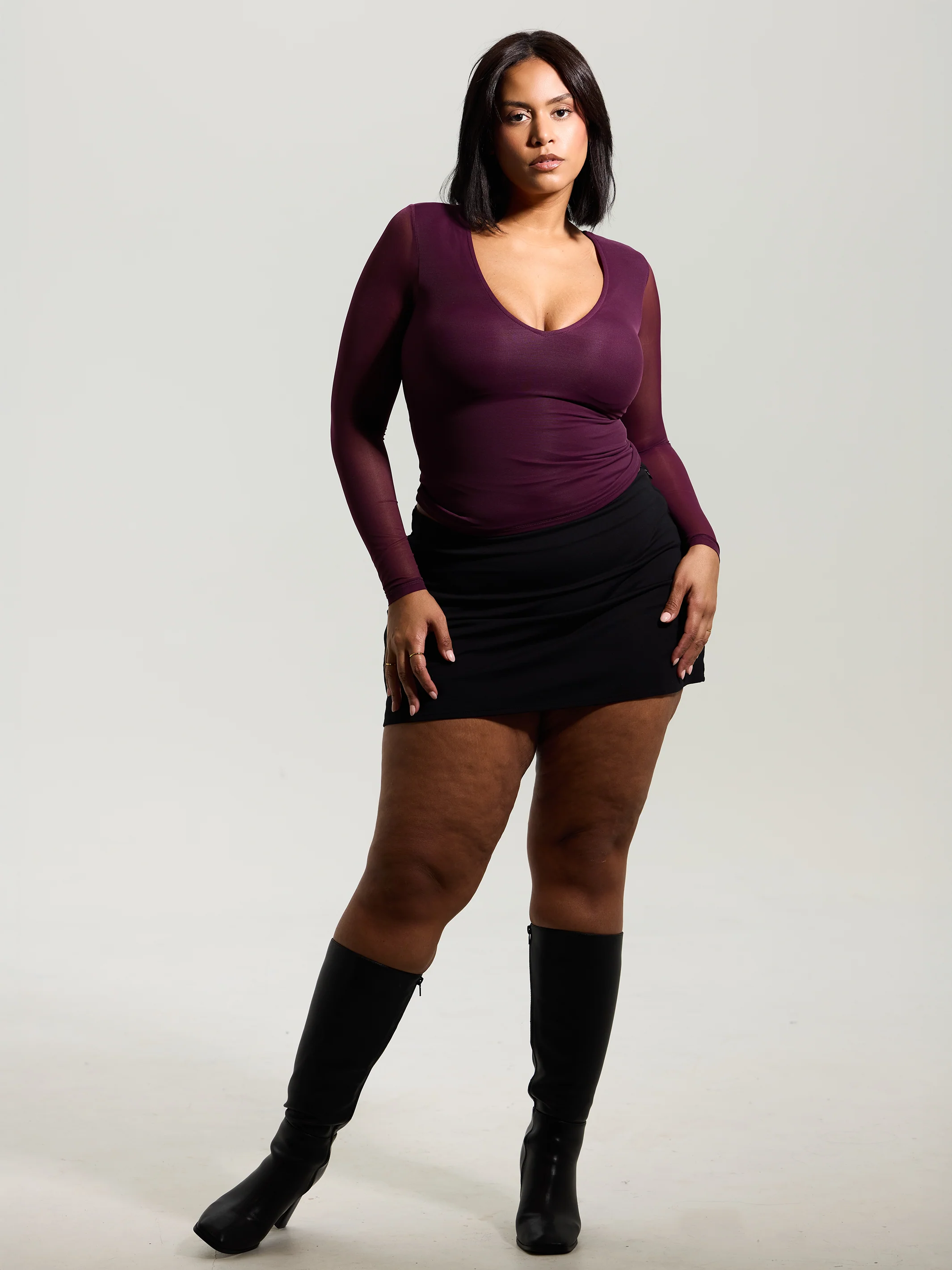 Braless Mesh Back Long Sleeve Brami - Image 17