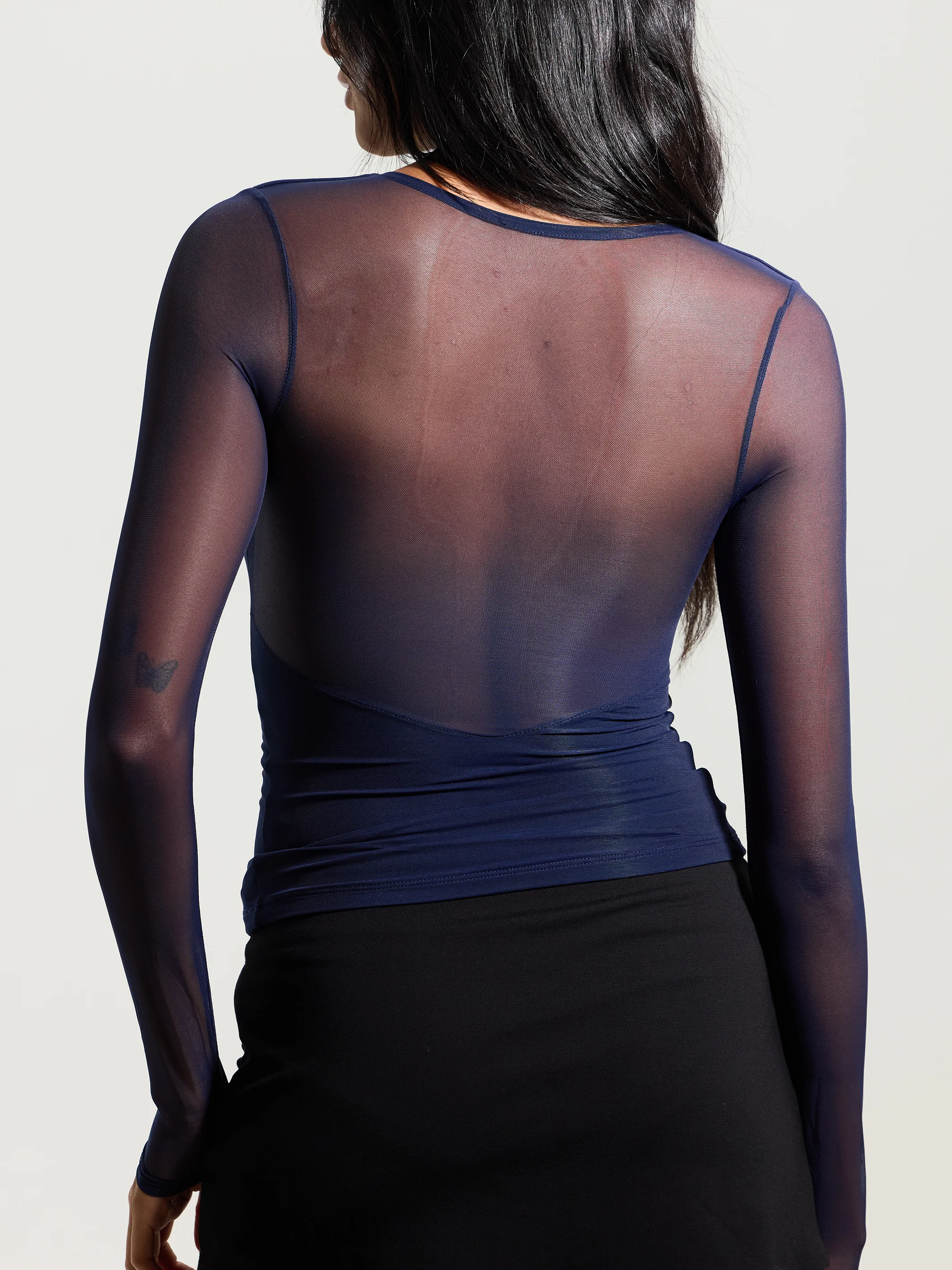 Braless Mesh Back Long Sleeve Brami - Image 3