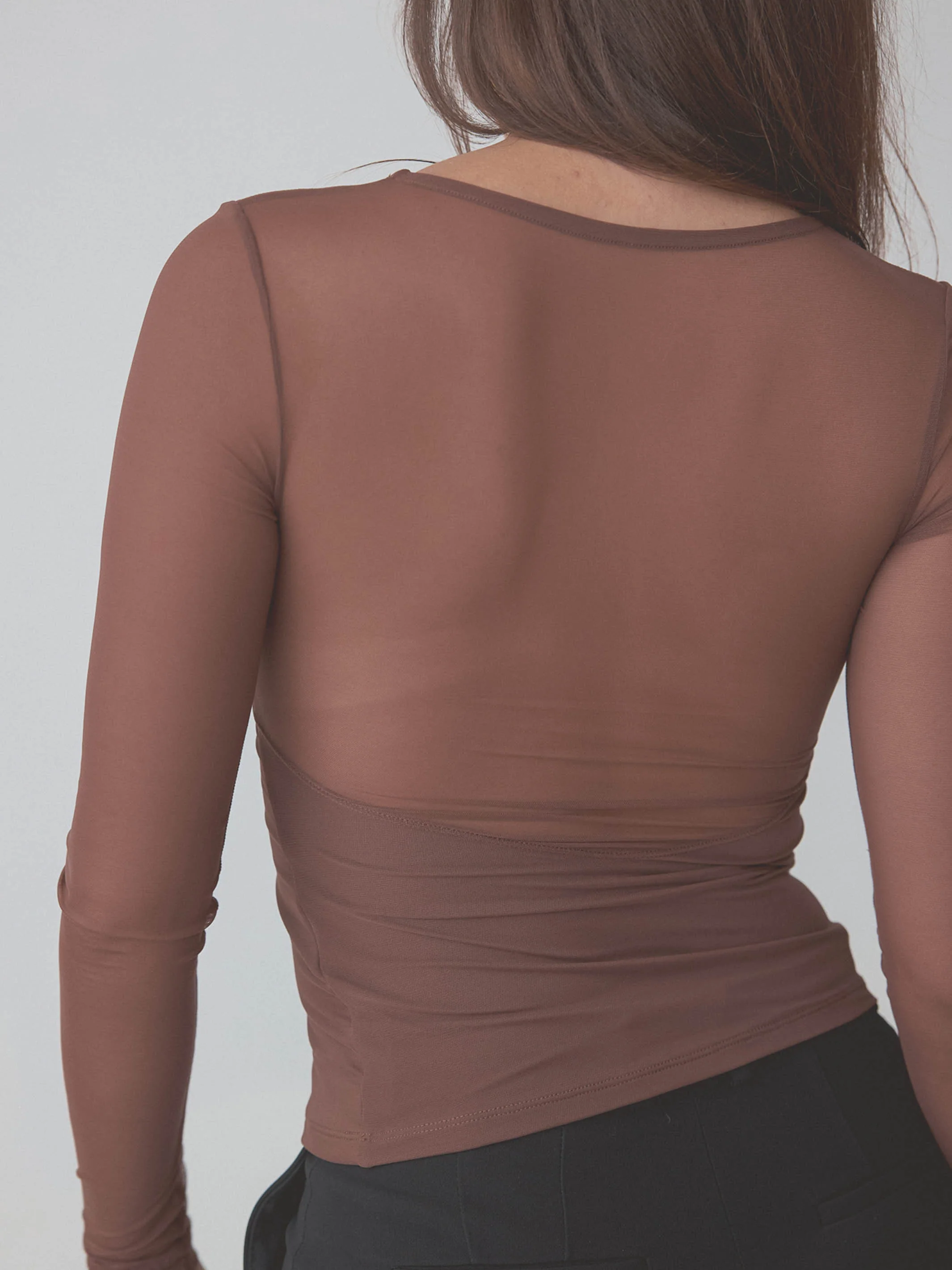Braless Mesh Back Long Sleeve Brami - Image 6