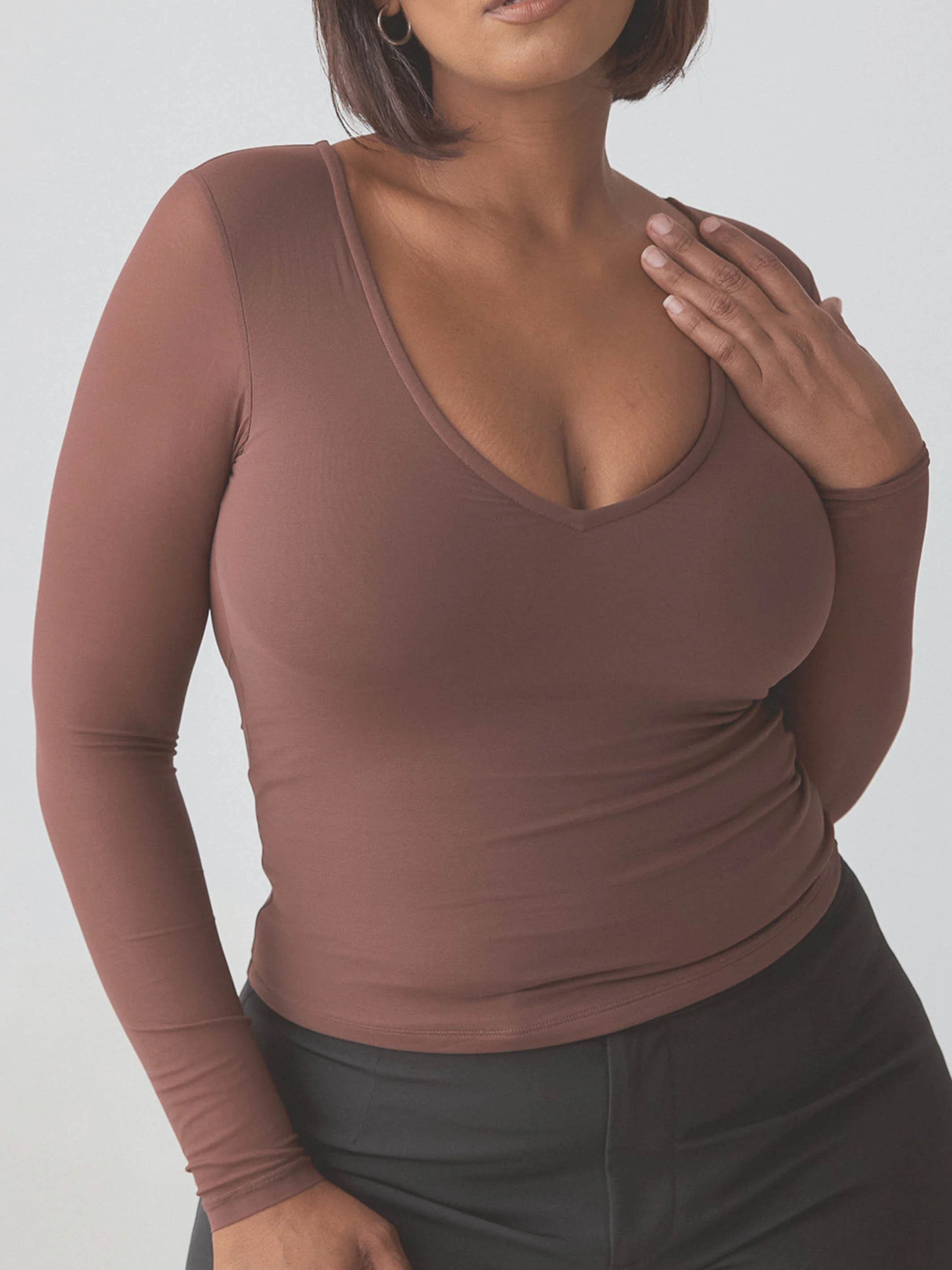 Braless Mesh Back Long Sleeve Brami - Image 8