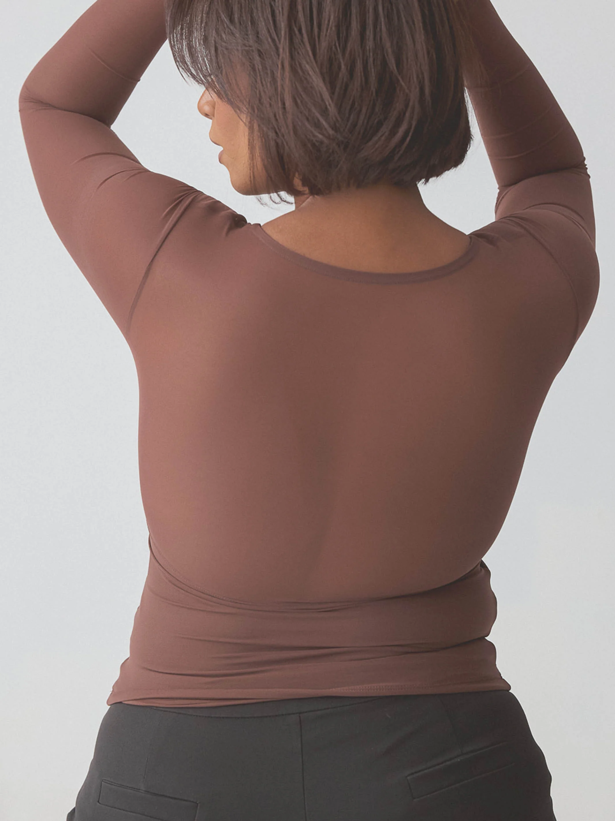 Braless Mesh Back Long Sleeve Brami - Image 9