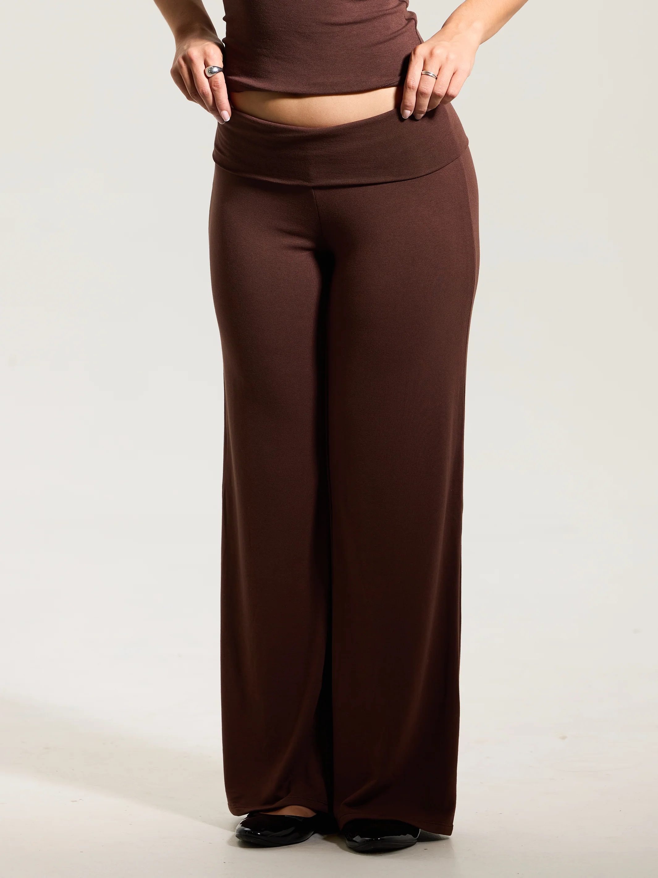 Fold Over Wide Leg Pants - Image 5