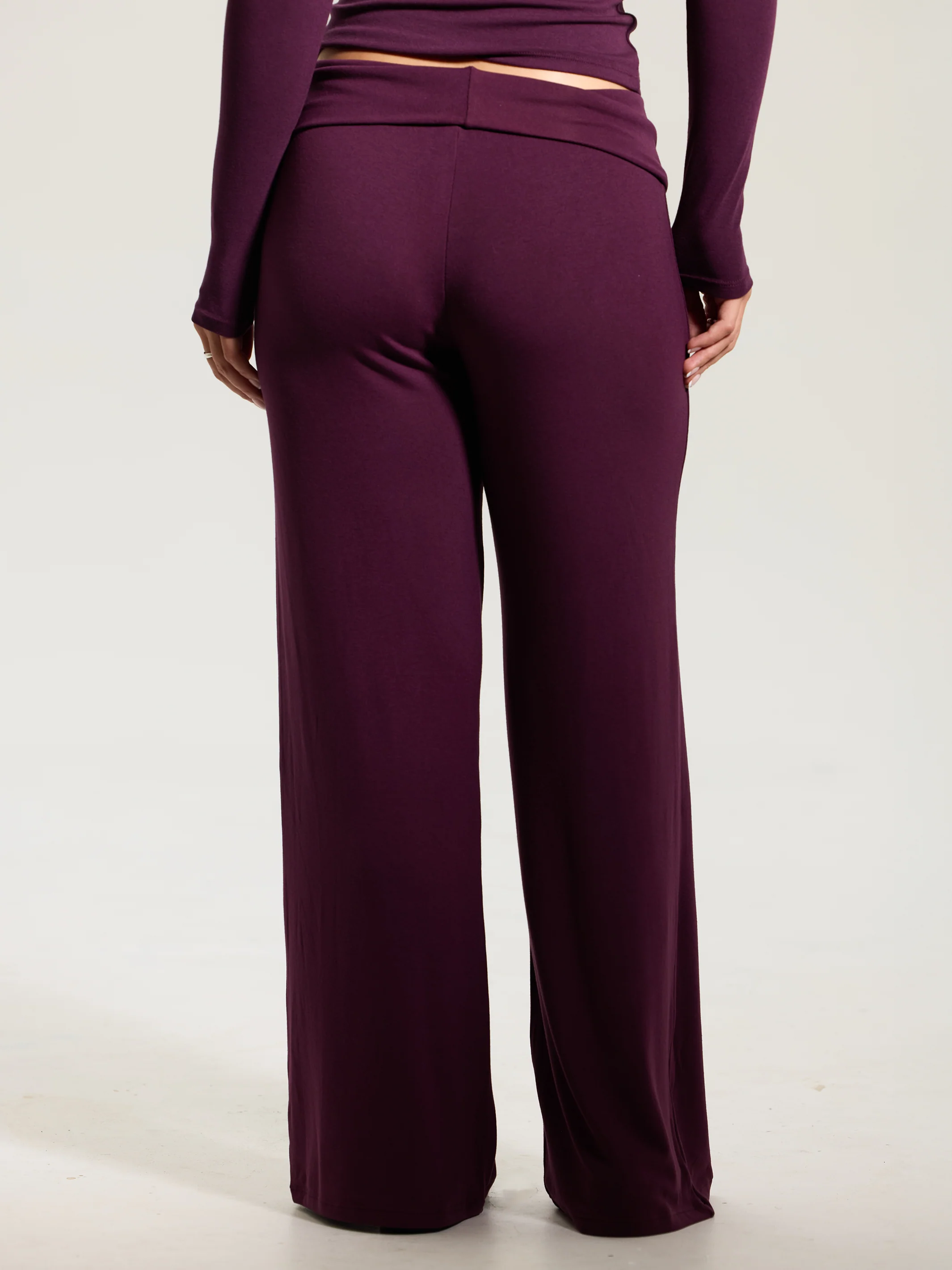 Fold Over Wide Leg Pants - Image 9