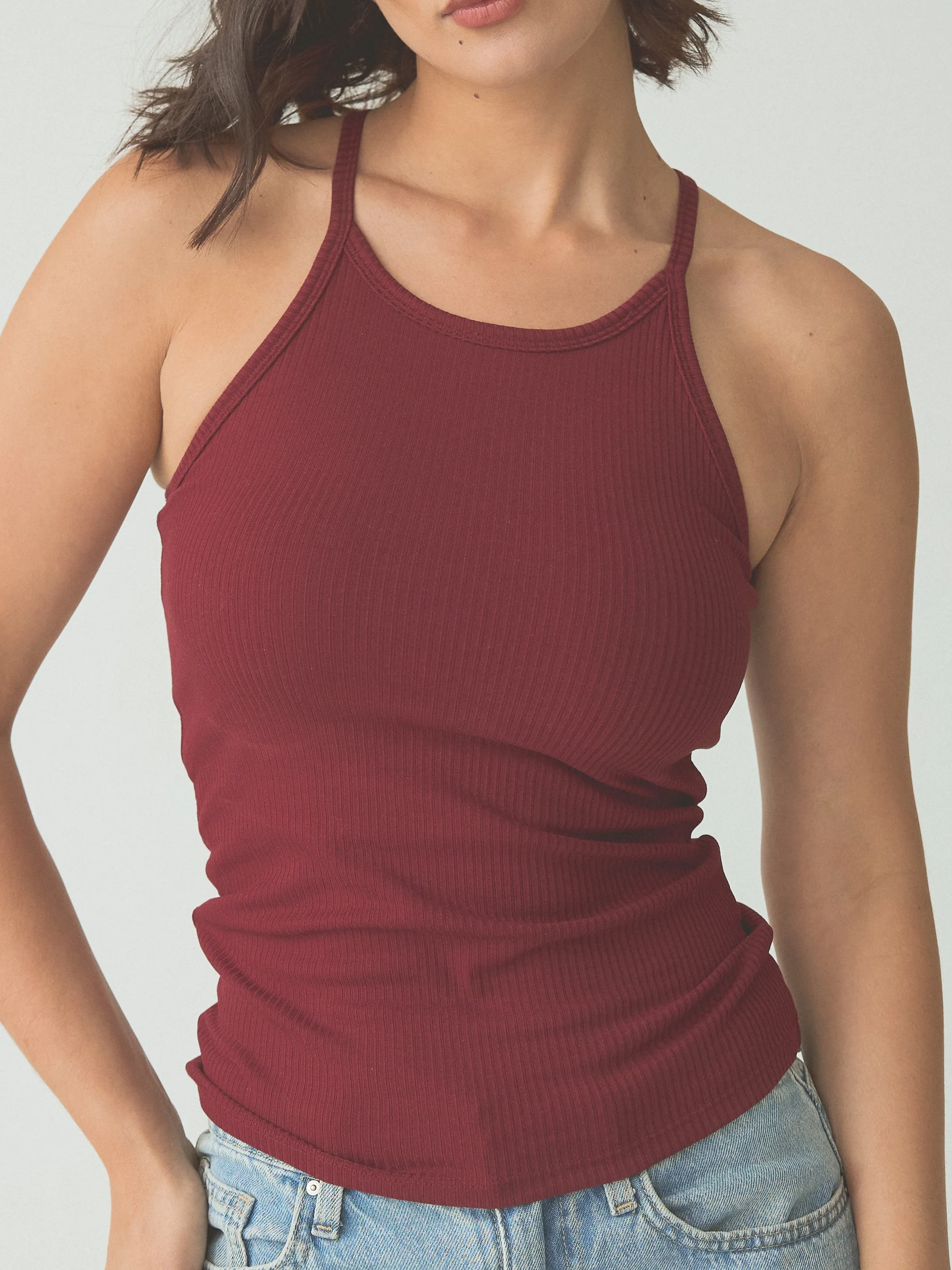 Ribbed High Neck Brami - Image 8