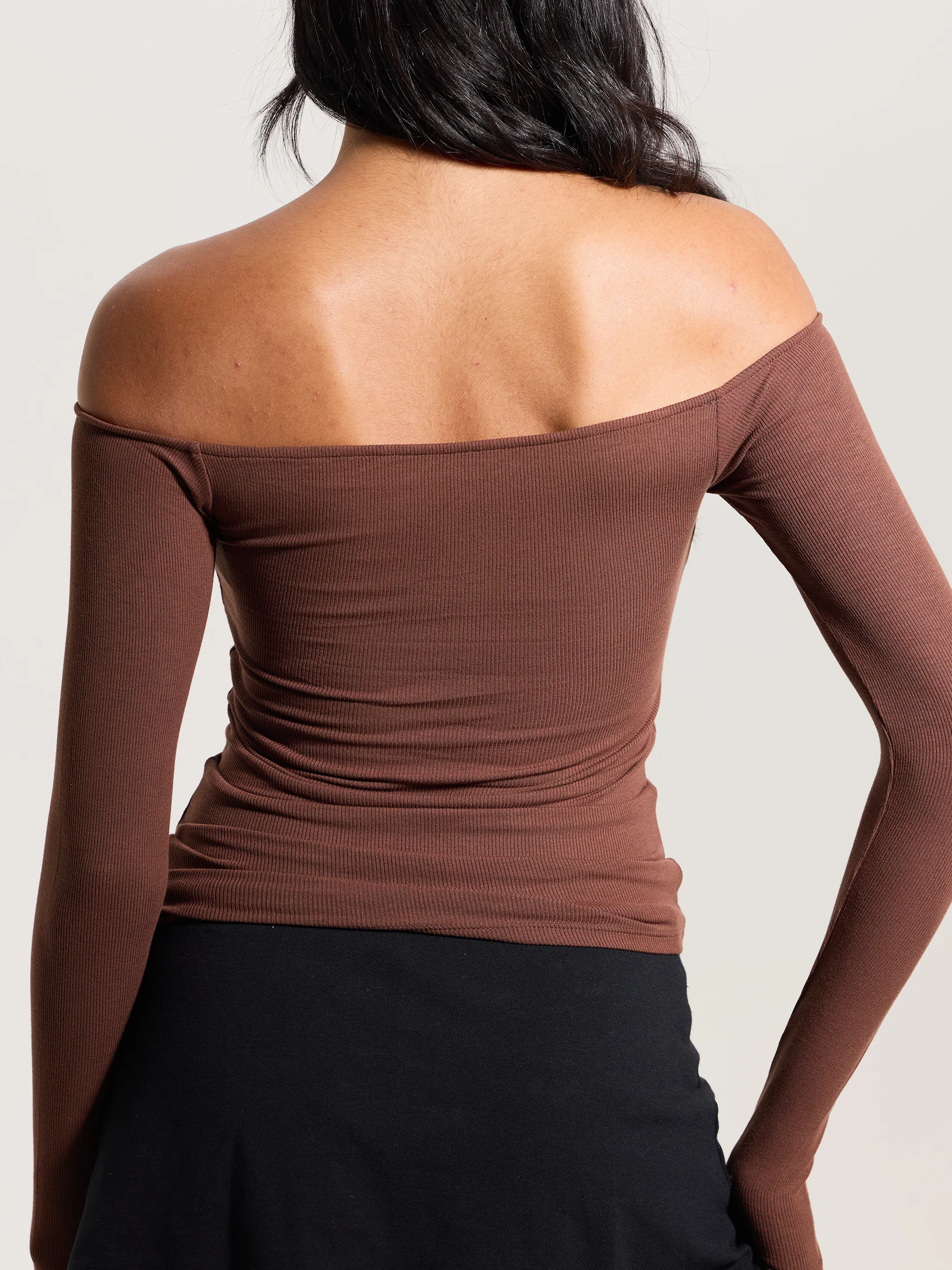 Ribbed Off The Shoulder Brami - Image 12