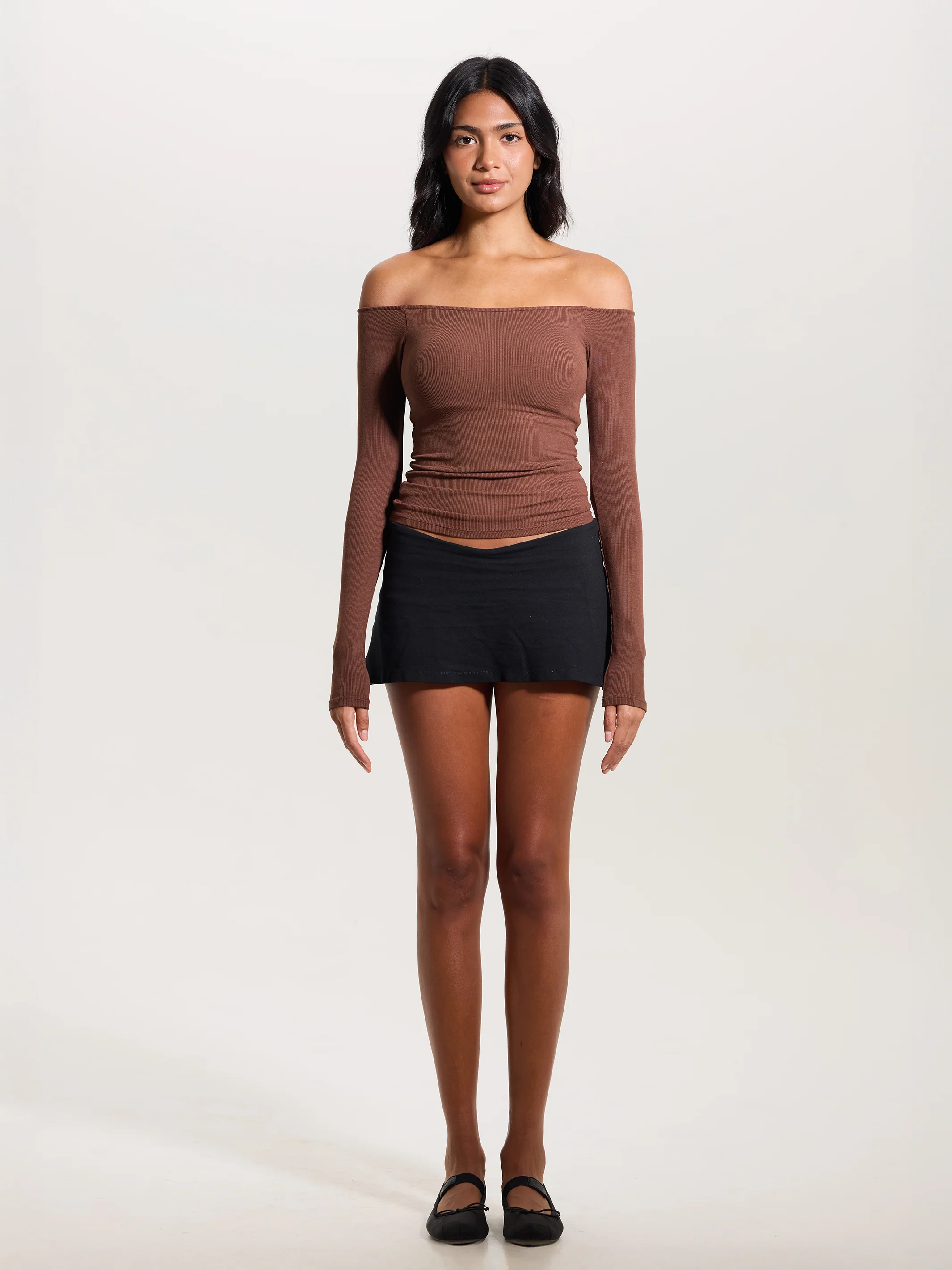 Ribbed Off The Shoulder Brami - Image 13