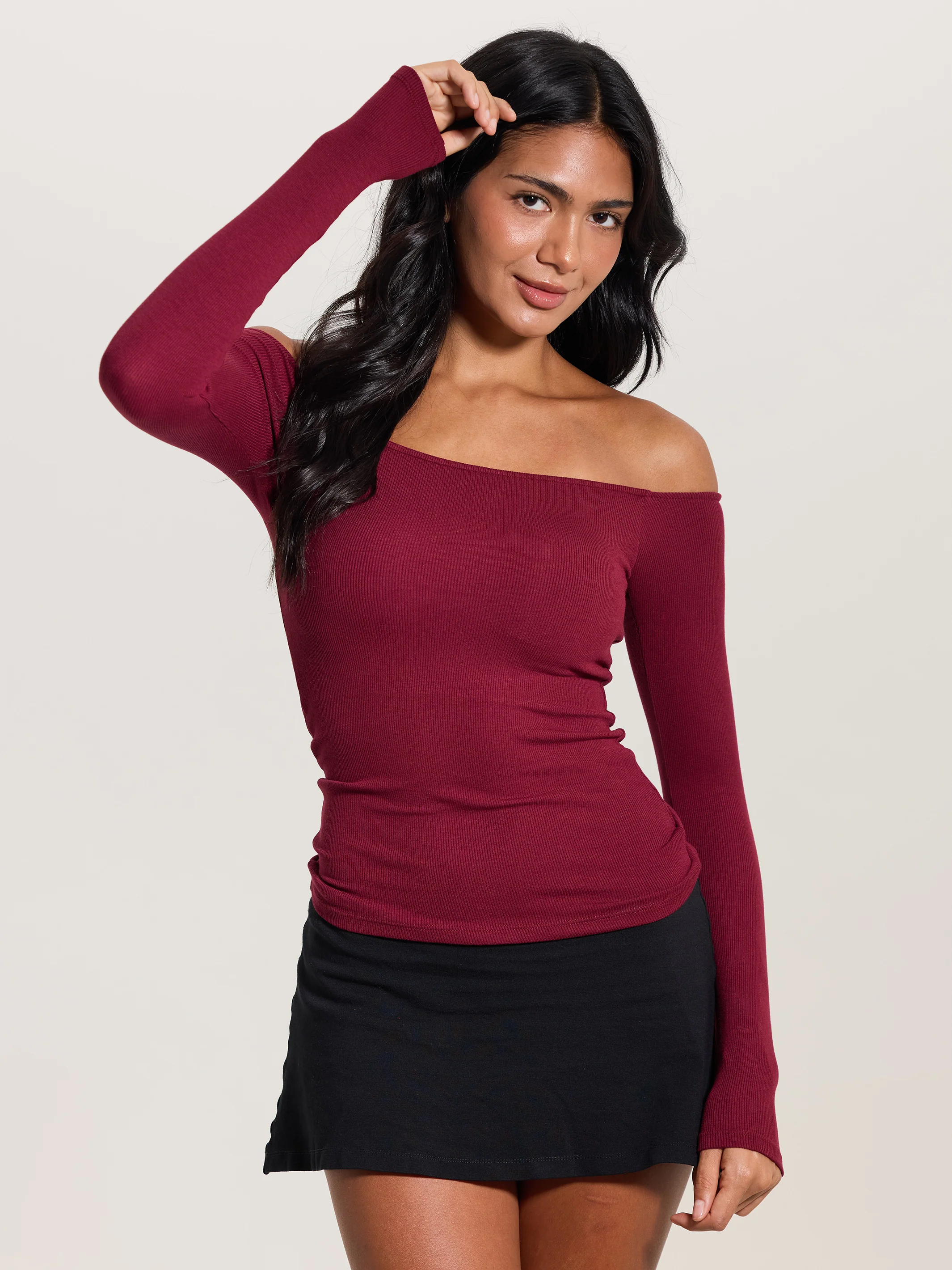 Ribbed Off The Shoulder Brami - Image 22