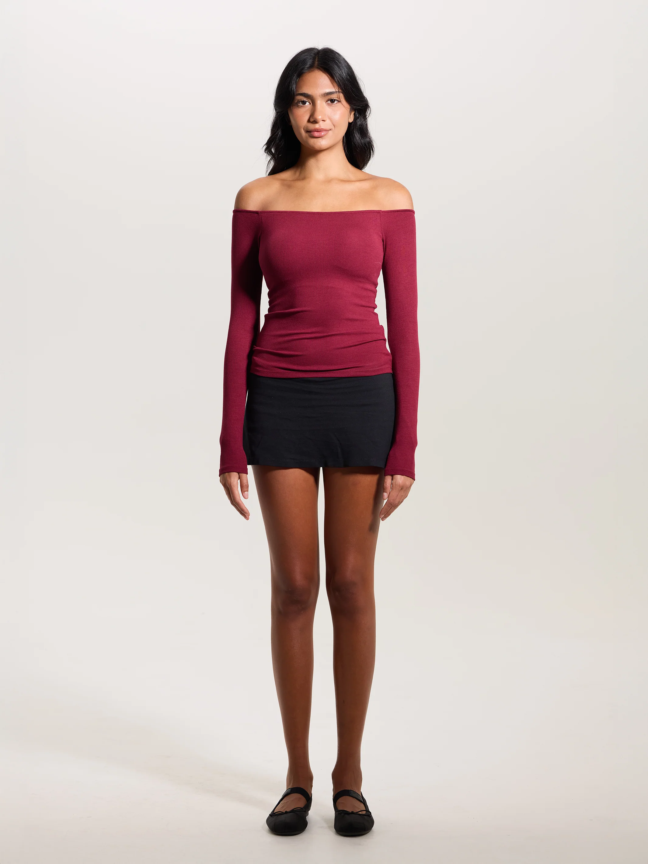 Ribbed Off The Shoulder Brami - Image 25