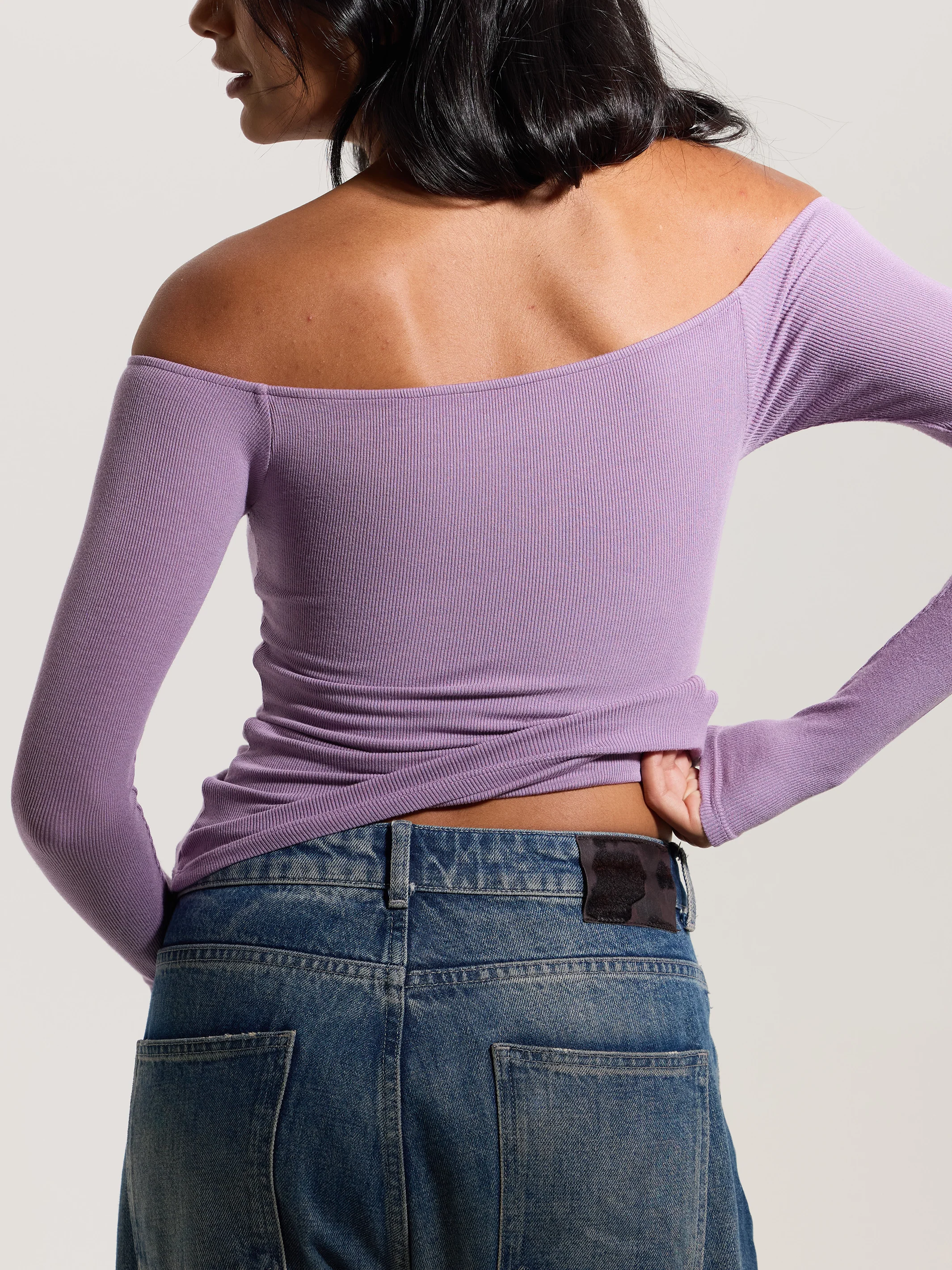 Ribbed Off The Shoulder Brami - Image 28