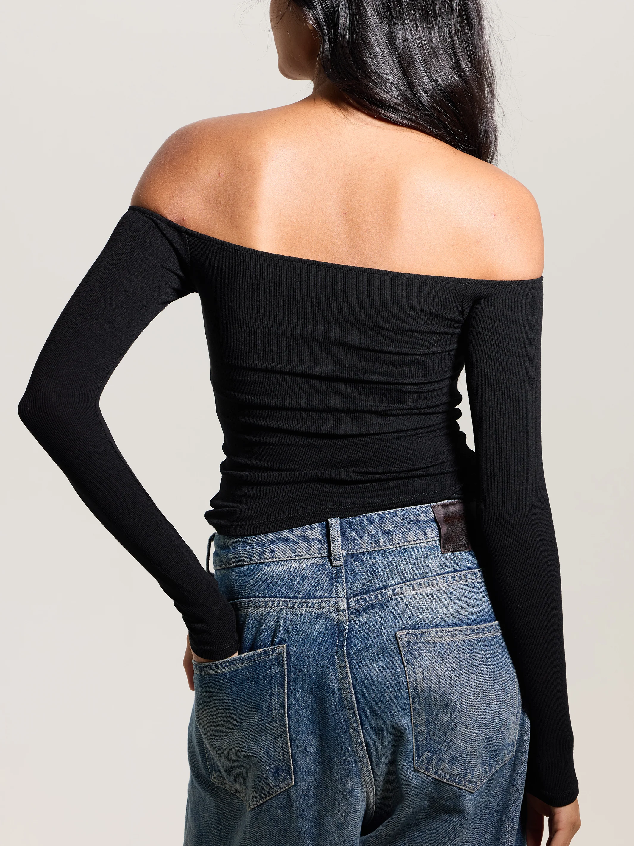Ribbed Off The Shoulder Brami - Image 3