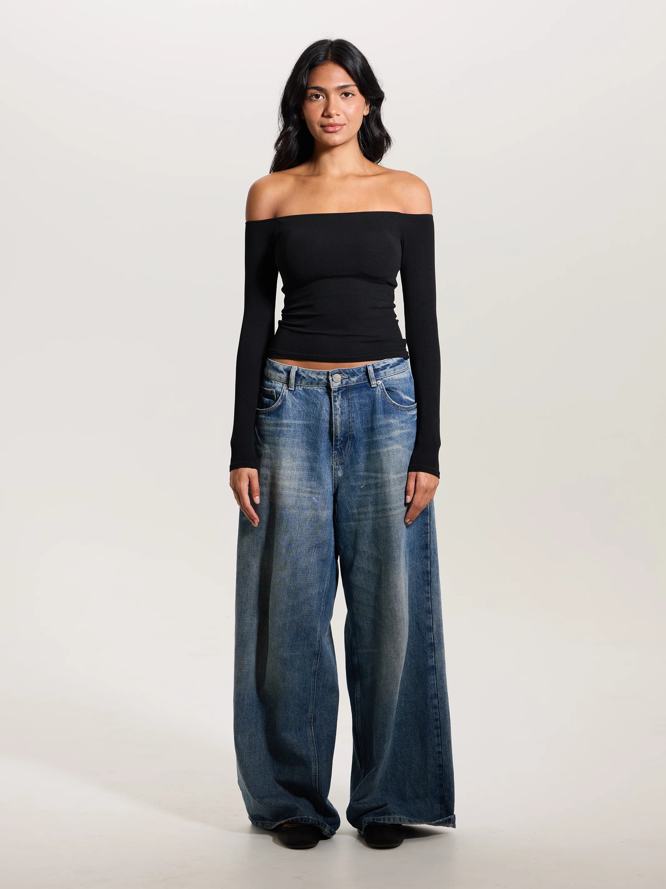 Ribbed Off The Shoulder Brami - Image 4