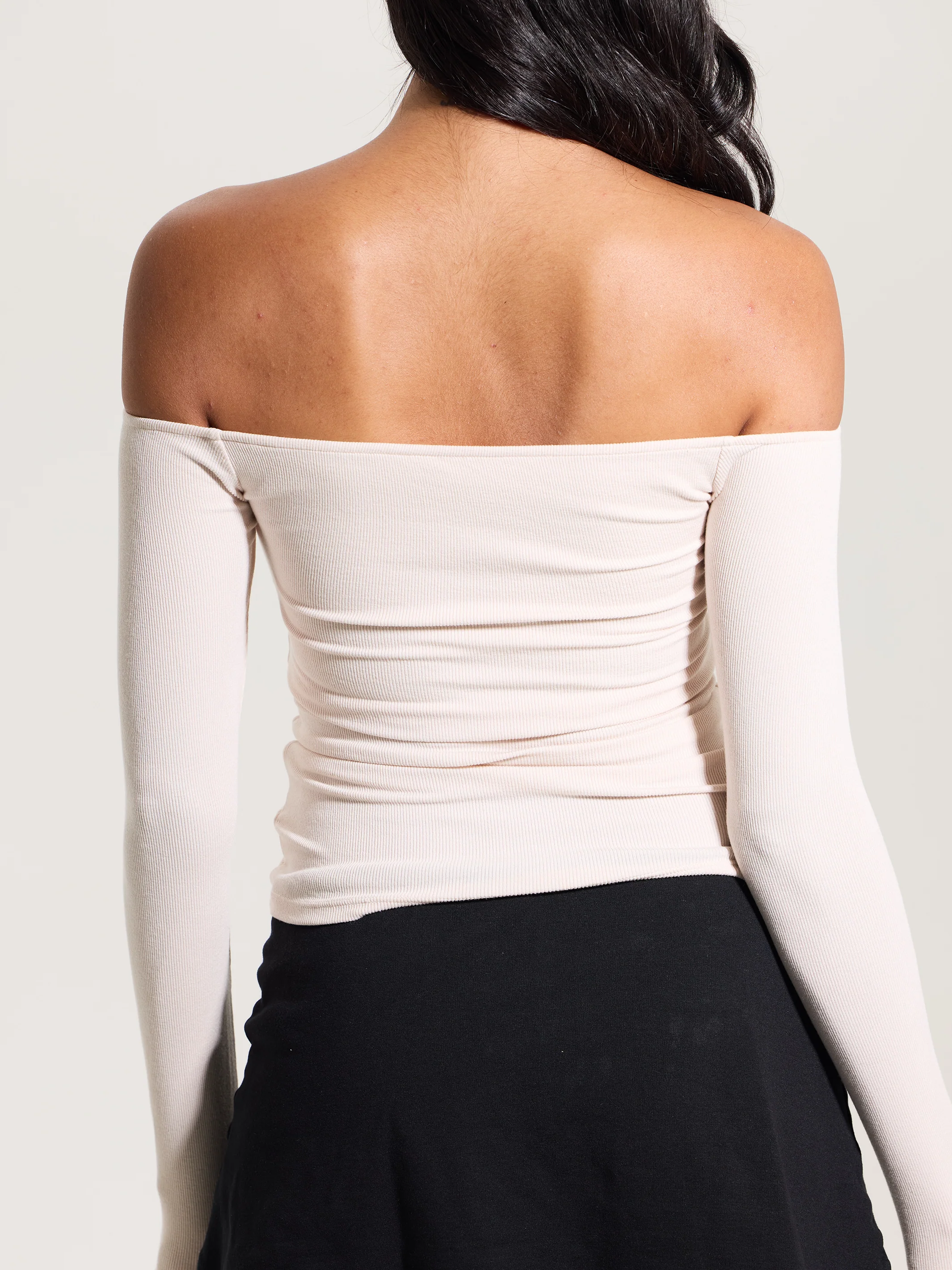 Ribbed Off The Shoulder Brami - Image 7