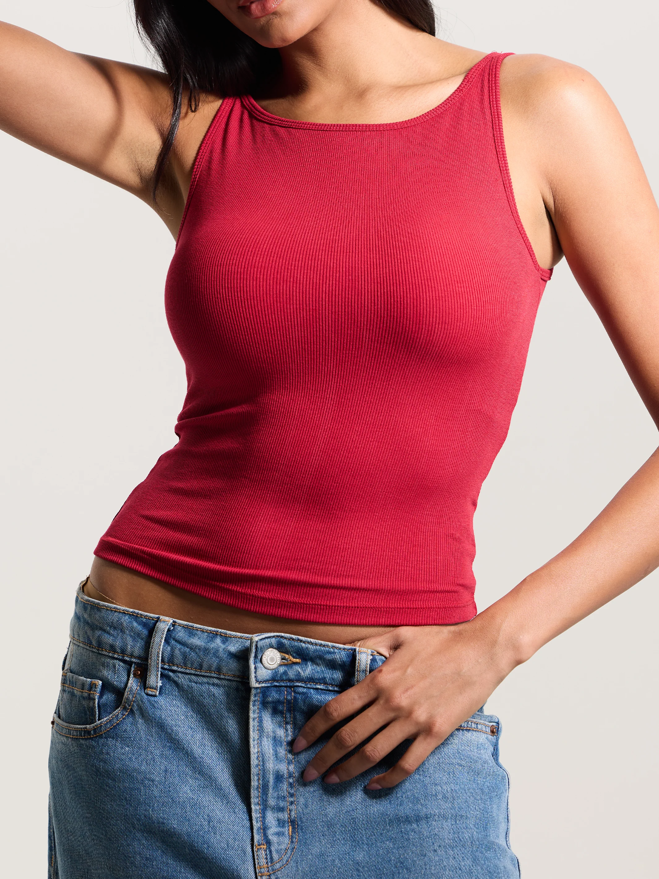 Ribbed Dainty Boat Neck Brami - Image 13