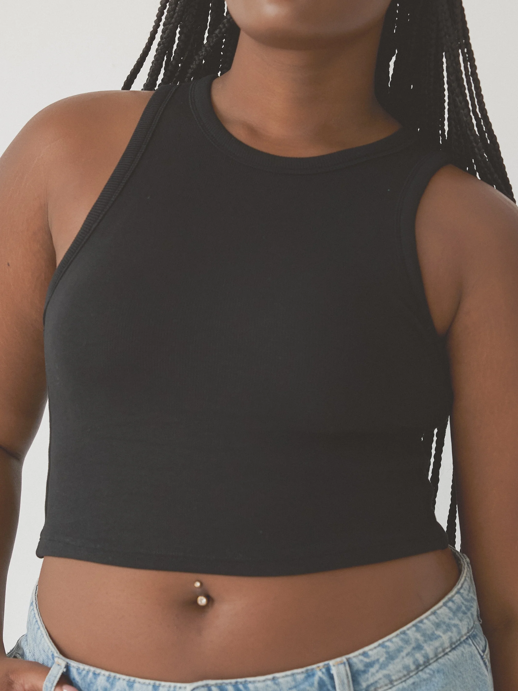 Chunky Binding Ribbed High Neck Brami (Crop) - Image 6