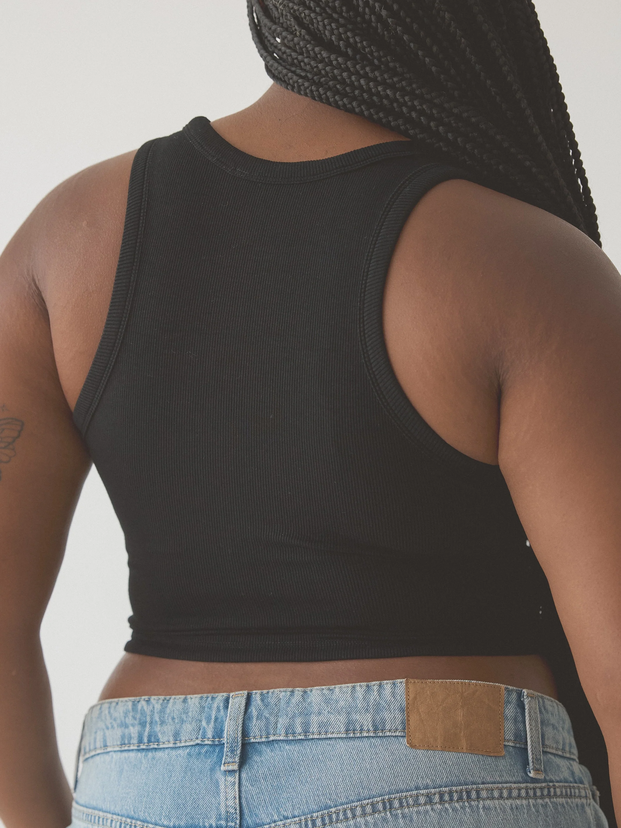 Chunky Binding Ribbed High Neck Brami (Crop) - Image 8