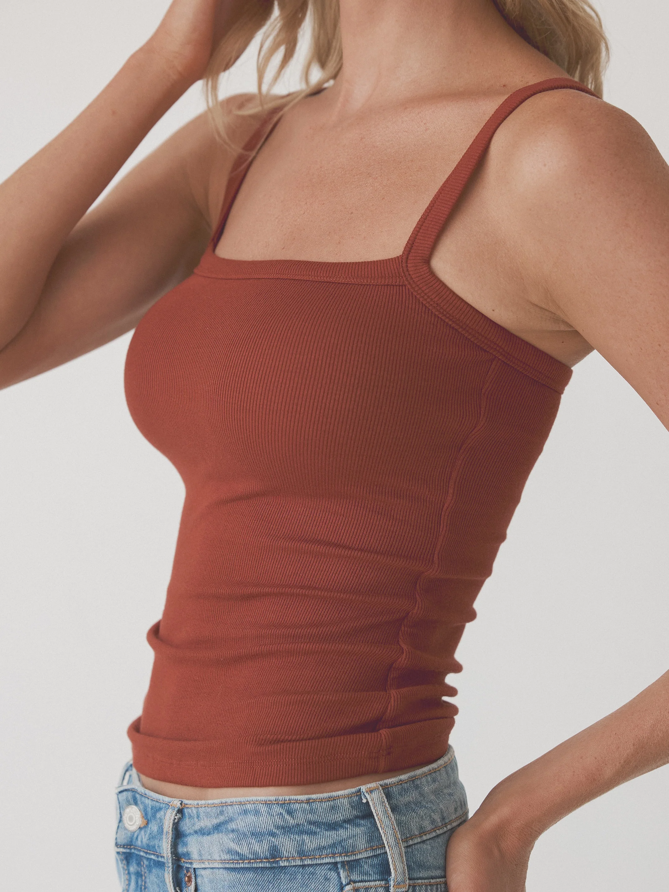 Ribbed Square Neck Brami - Image 5