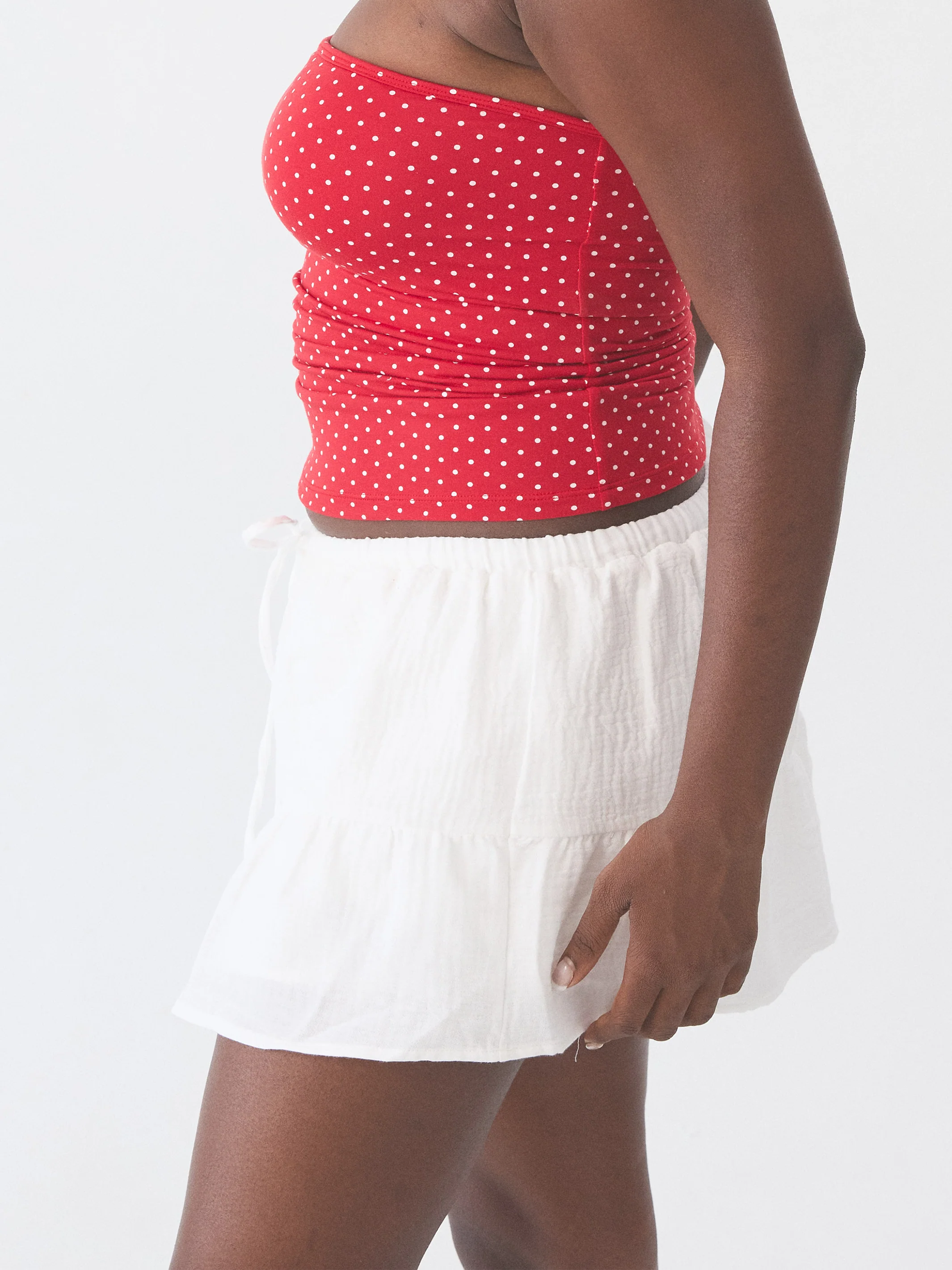 Tiered Cotton Mini Skort - Image 3