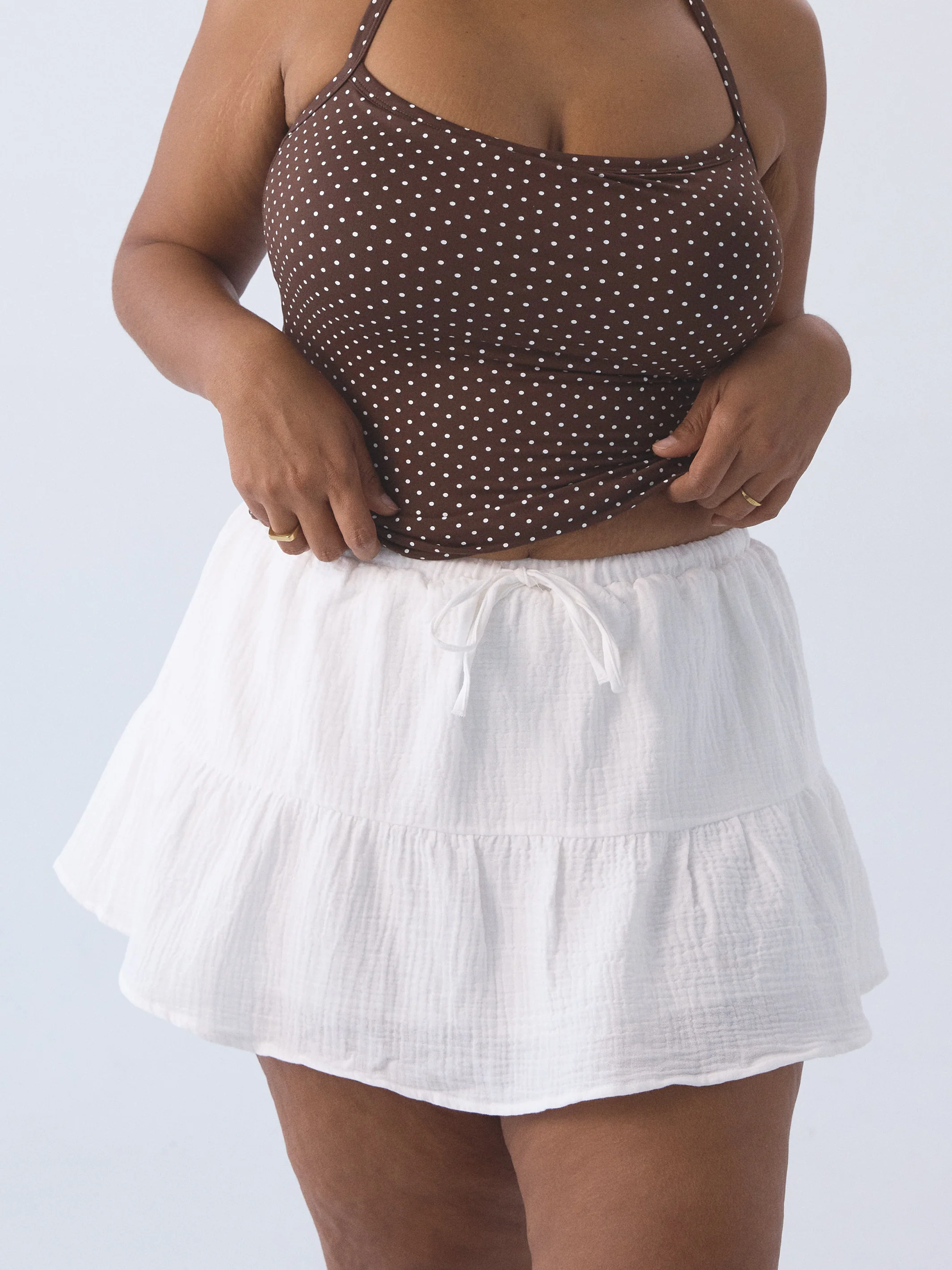 Tiered Cotton Mini Skort - Image 5